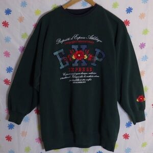 Vintage EXPRESS Athletique Embroidered Plaid Sweater